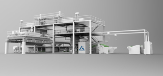 ALSMS--Máquina para fabricar telas no tejidas médicas no tejidas no tejidas SMS PP de 3200 mm 