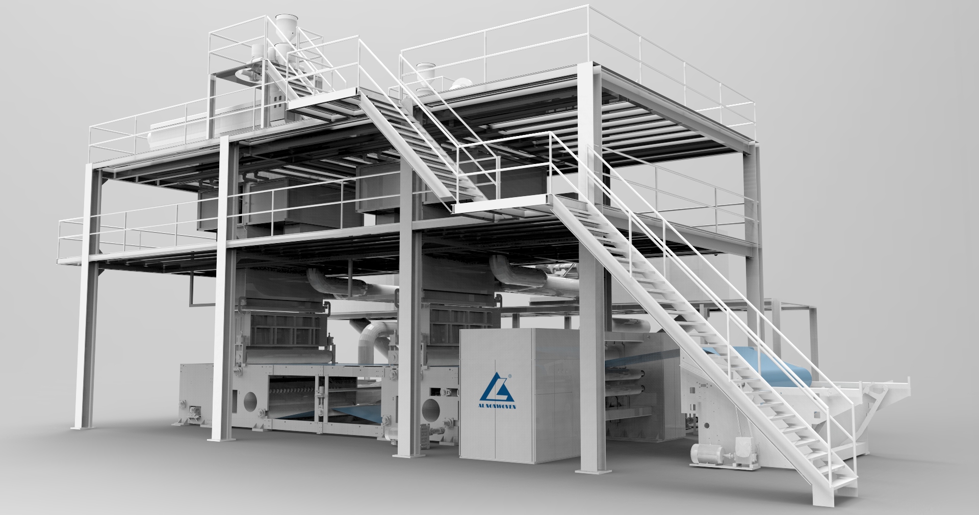 ALSS---1600mm SS Beam PP Spun-bond Nonwoven Health Máquina de producción de telas no tejidas 